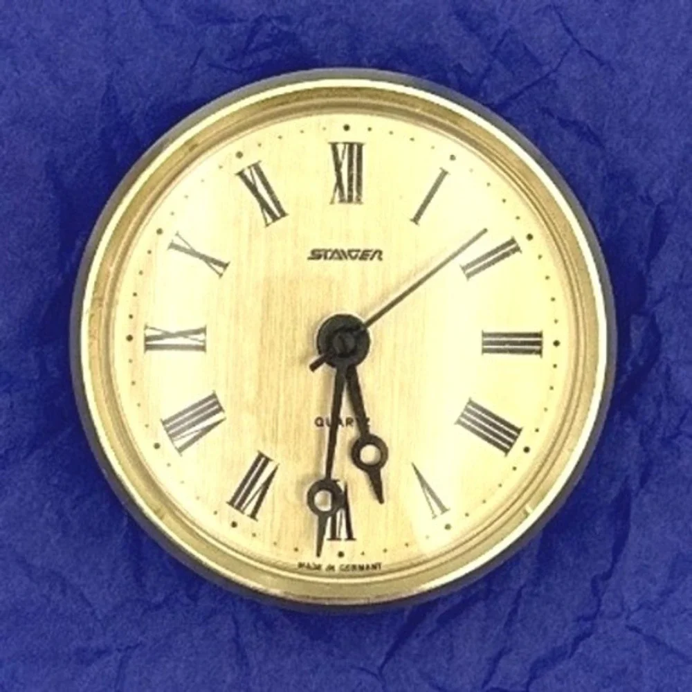 Samobor Illusion Lead Crystal Desk Clock Handcut/blown Gold Quartz Clock Croatia